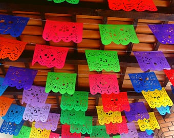 Day of the Dead Plastic Banners, Fall porch decor, (5pk)