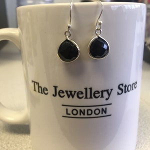 Orecchini a goccia in argento sterling con onice nero: senza nichel
