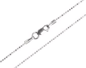 14K White Gold 1mm Diamond Cut Ball 14K White Gold 1mm Diamond Cut Ball