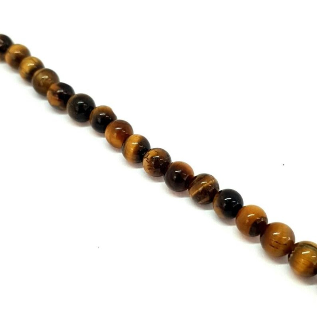 Perle Rotonde In Pietra Naturale Occhio Di Tigre Rosa - 6 Mm, Filo Da 38 Cm Per Creazione Gioielli Fai Da Te