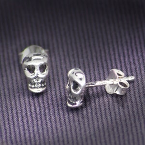 Skull Studs In Sterling Silver
