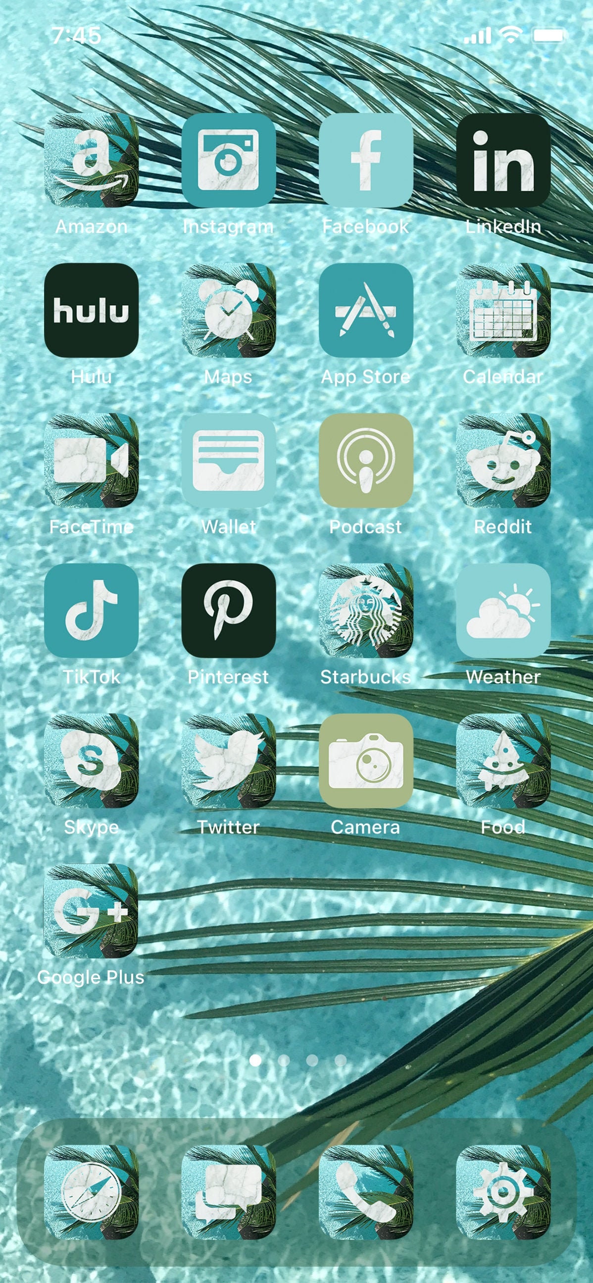 70 Aesthetic Ios 14 Beach Themed App Icons Pack Custom iPhone Ios 14