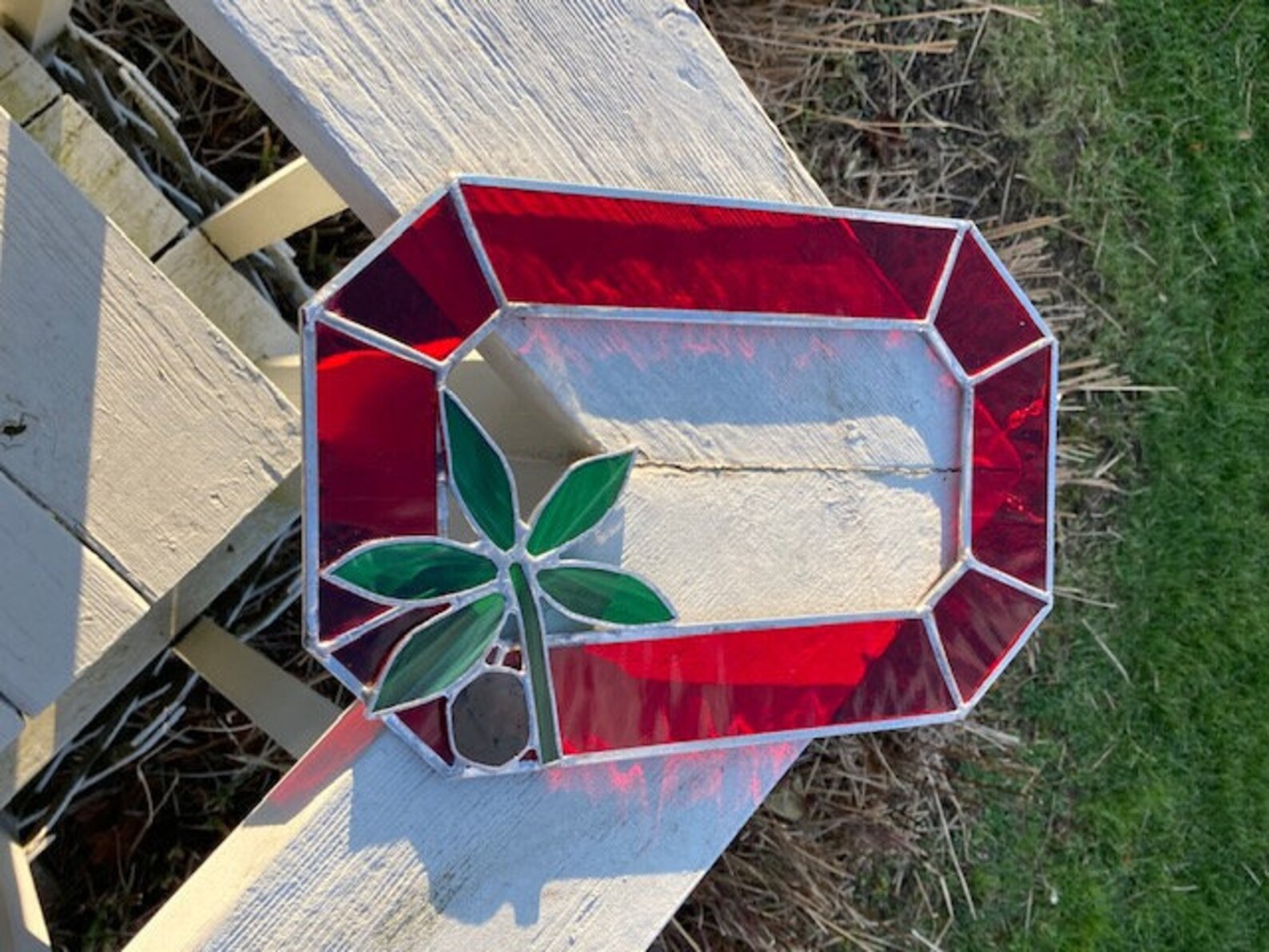 Ohio State Buckeyes Stained Glass Block O Etsy