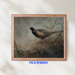Art mural faisan | Animaux de la ferme à imprimer | Téléchargement numérique de campagne rustique