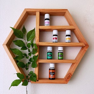 Hexagon Shelf, Honeycomb Shelf, Boho Decor, Floating Shelf, Rustic Shelf, Wall Art, Geometry Shelves, Essential Oil Shelf, Essential Oils