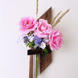 Mid Century Modern Test Tube Bud Vase  - Rustic Mid-Century Home Decor - Wall Art - Housewarming Gift