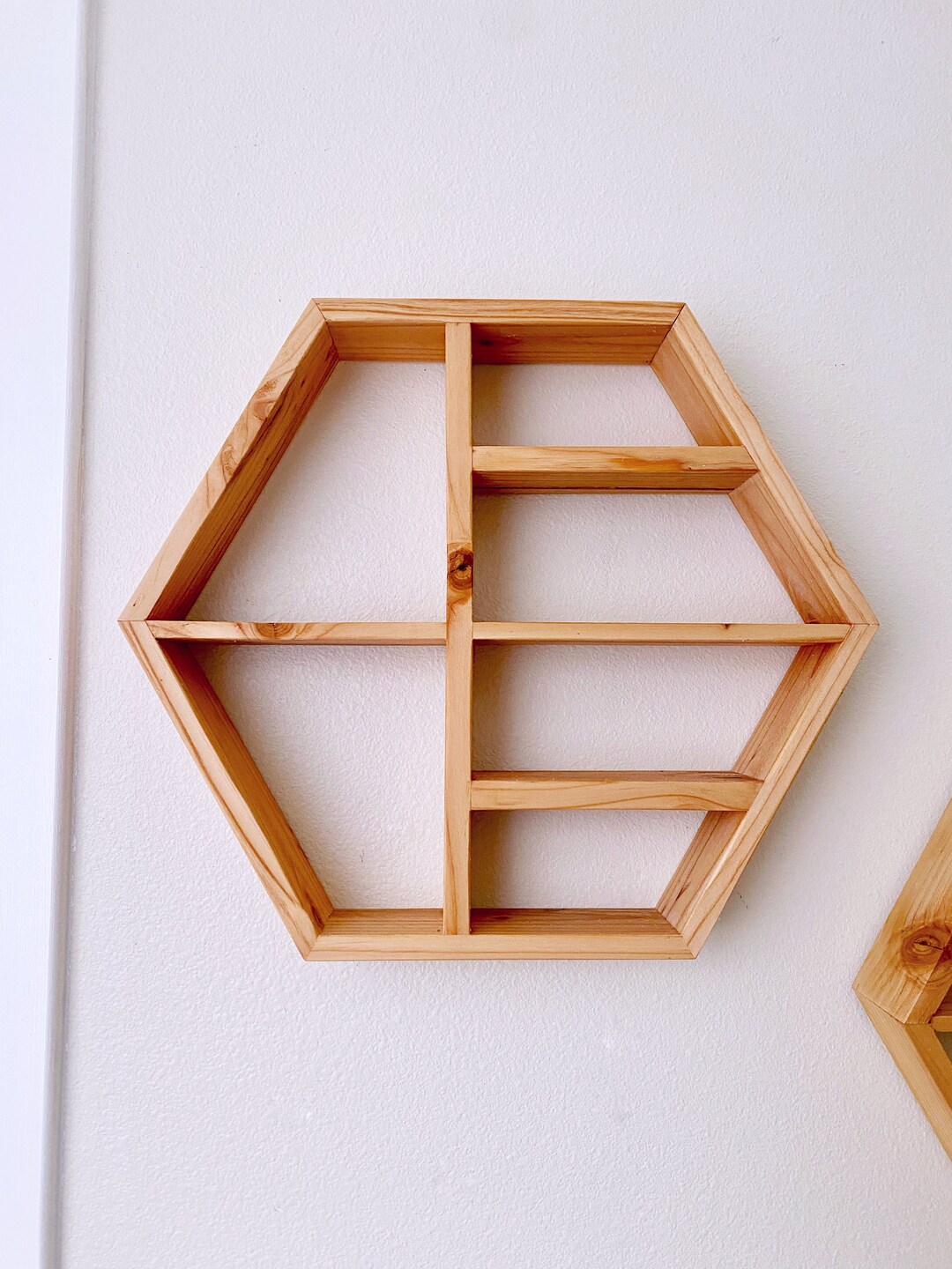 Hexagon Shelf, Shelf, Boho Decor, Floating Shelf, Rustic