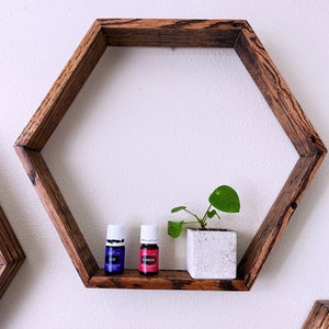 Hexagon Shelf, Honeycomb Shelf, Boho Decor, Floating Shelf, Rustic Shelf, Wall Art, Geometry Shelves, Essential Oil Shelf, Essential Oils