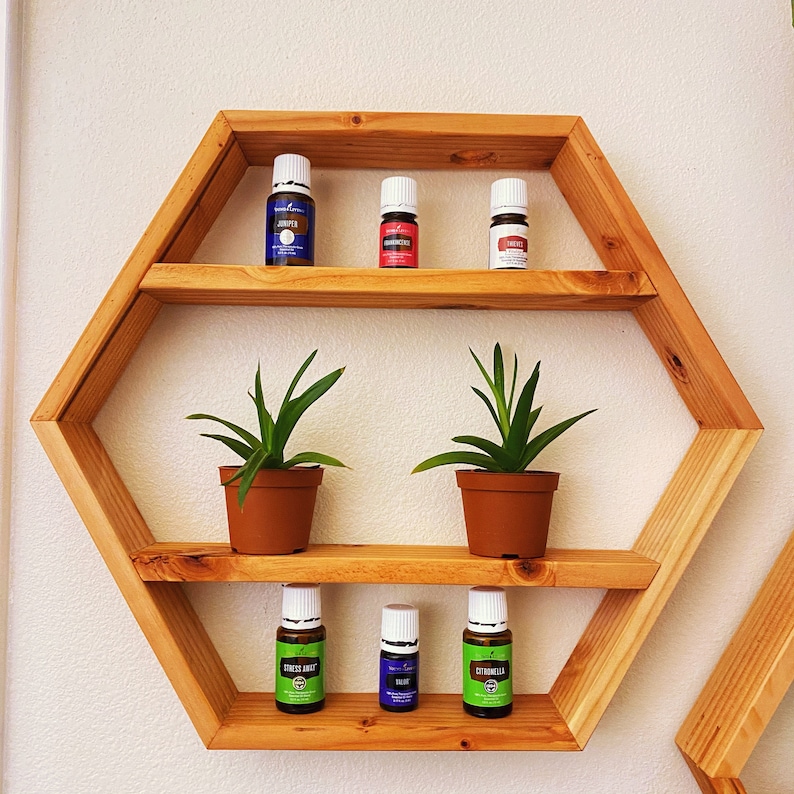 Hexagon Shelf Honeycomb Shelf Boho Decor Floating Shelf | Etsy