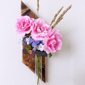 Mid Century Modern Test Tube Bud Vase  - Rustic Mid-Century Home Decor - Wall Art - Housewarming Gift
