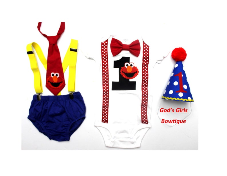 elmo 1st birthday smash cake outfit