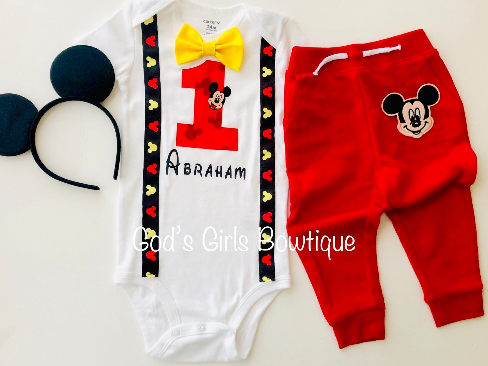 mickey mouse 1st birthday outfit boy