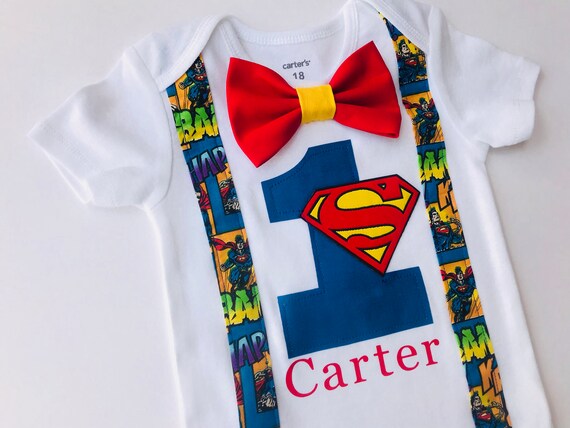 superhero first birthday shirt