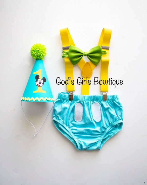 Baby Mickey Mouse 1st Birthday Outfit Mickey Smash Cake Party Etsy