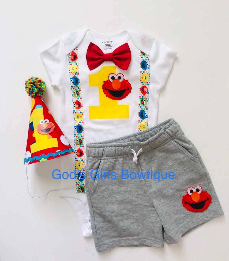 elmo first birthday outfit boy