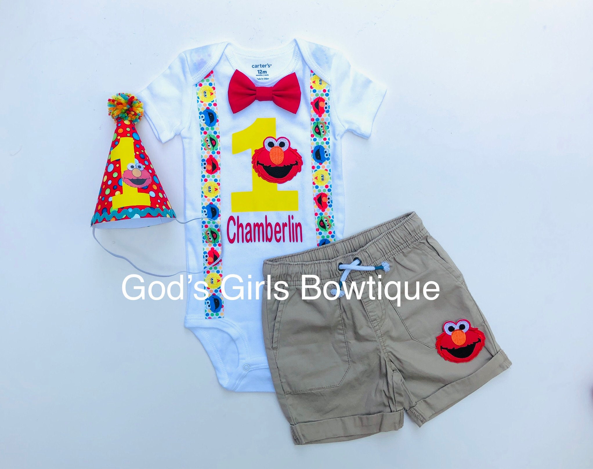 elmo 1st birthday smash cake outfit