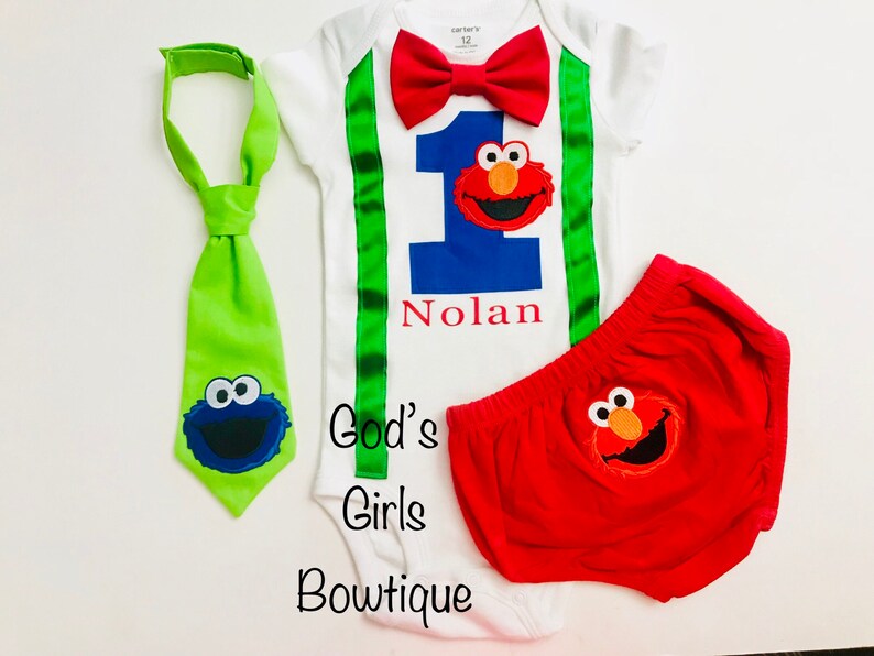 Sesame Street Cookie Monster Elmo 1st Birthday Smash Cake Etsy