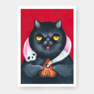 Ouija cat print