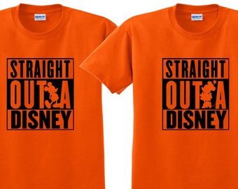 STRAIGHT OUTTA DISNEY Disney Vacation Disney Group Camisas Disney Camisetas personalizadas Disney Camisetas personalizadas Disney Familia