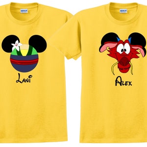 MULAN or MUSHU Disney Vacation Disney Group Shirts Disney Matching Shirts Disney Personalized Shirts Disney Family Shirt