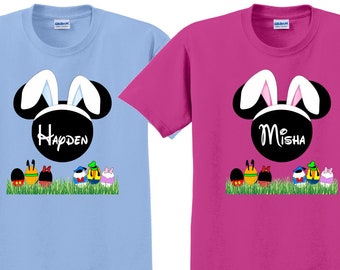 Disney EASTER BUNNY con HUEVOS Disney Vacation Disney Group camisas Disney camisas a juego Camisas personalizadas de Disney camisas personalizadas de la familia Disney
