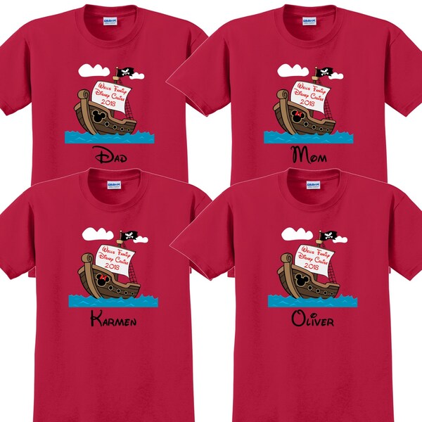 Disney Camisa PIRATE CRUISE Disney Vacation Disney Grupo Camisetas Disney Matching Camisas Disney Camisetas Personalizadas Disney Camisas de la Familia Disney