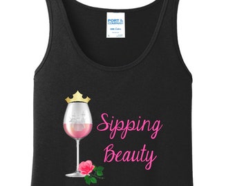 SIPPING BEAUTY Aurora Wine Glass Princess Epcot Food and Wine Disney Vacation Group Shirts