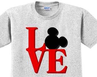 MICKEY MOUSE LOVE Disney Vacation Disney Group Shirts Disney Matching Shirts Disney Personalized Shirts Disney Family Shirt