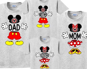 MICKEY and MINNIE FAMILY Disney Vacation Disney Group Shirts Disney Matching Shirts Disney Personalized Shirts Disney Family Shirt