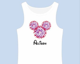 Disney Camisa FIREWORKS 4th of JULY Disney Group Camisas Disney Matching Camisas Disney personalizadas Disney Family Shirts