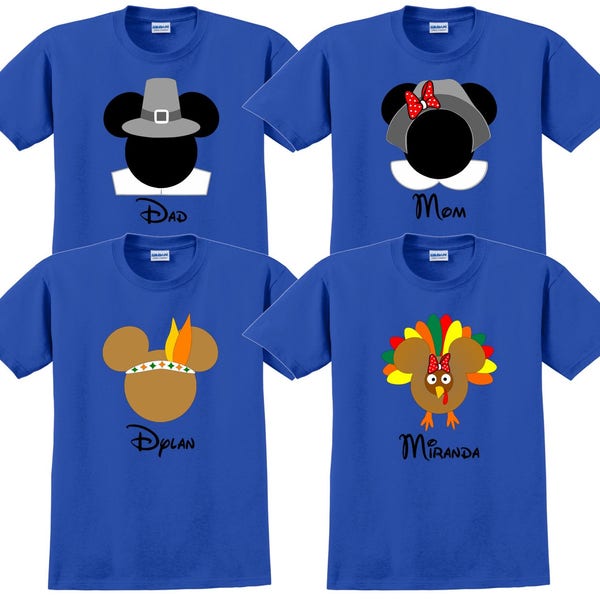 THANKSGIVING Disney Vacation Disney Group Shirts Disney Matching Shirts Disney Personalized Shirts Disney Family Shirts