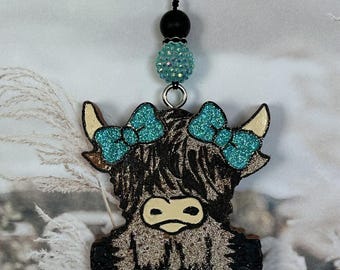 Accesorio perfumado para coche Highland Cow Car Freshie