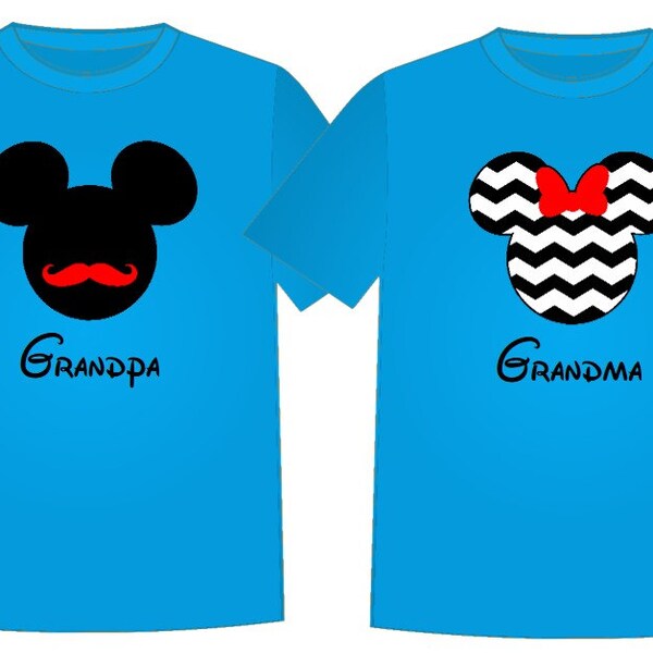 CHEVRON or MUSTACHE Mickey Disney Vacation Group Shirts