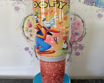 40oz Goofy  Tumbler Stainless steel tumbler with straw, travel cup, gift for Disney lover