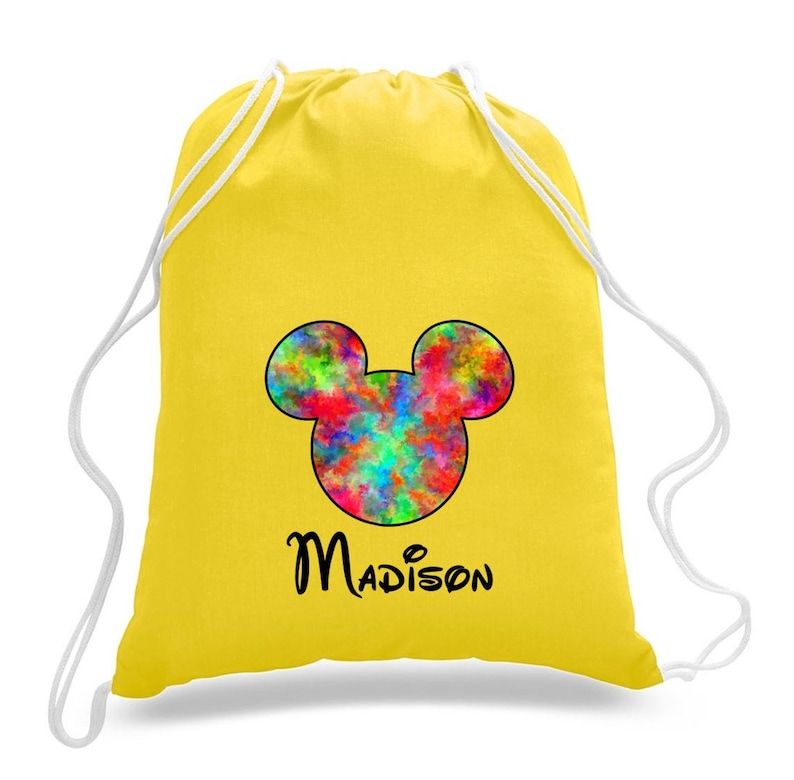 Disney Personalized Cinch Drawstring Bag Disney Vacation Etsy