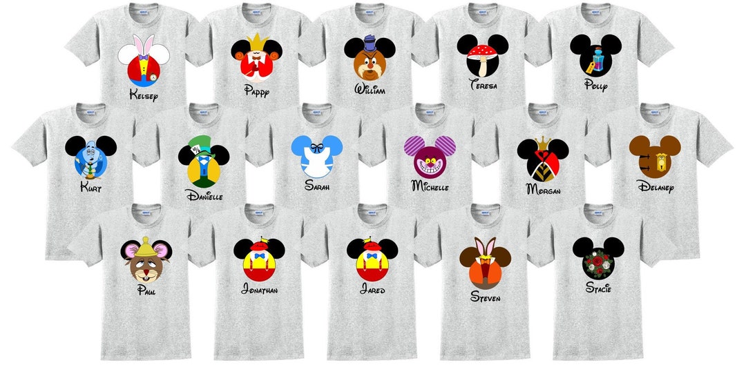 Disney World Shirt ALICE IN WONDERLAND Disney Vacation Group - Etsy