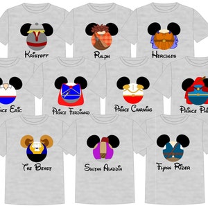 Disney Shirt DISNEY PRINCES and Leading MEN Disney Vacation Group Shirts