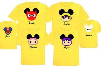 BIG HERO 6 Disney Vacation Disney Group Shirts Disney Matching Shirts Disney Personalized Shirts Disney Family Shirts