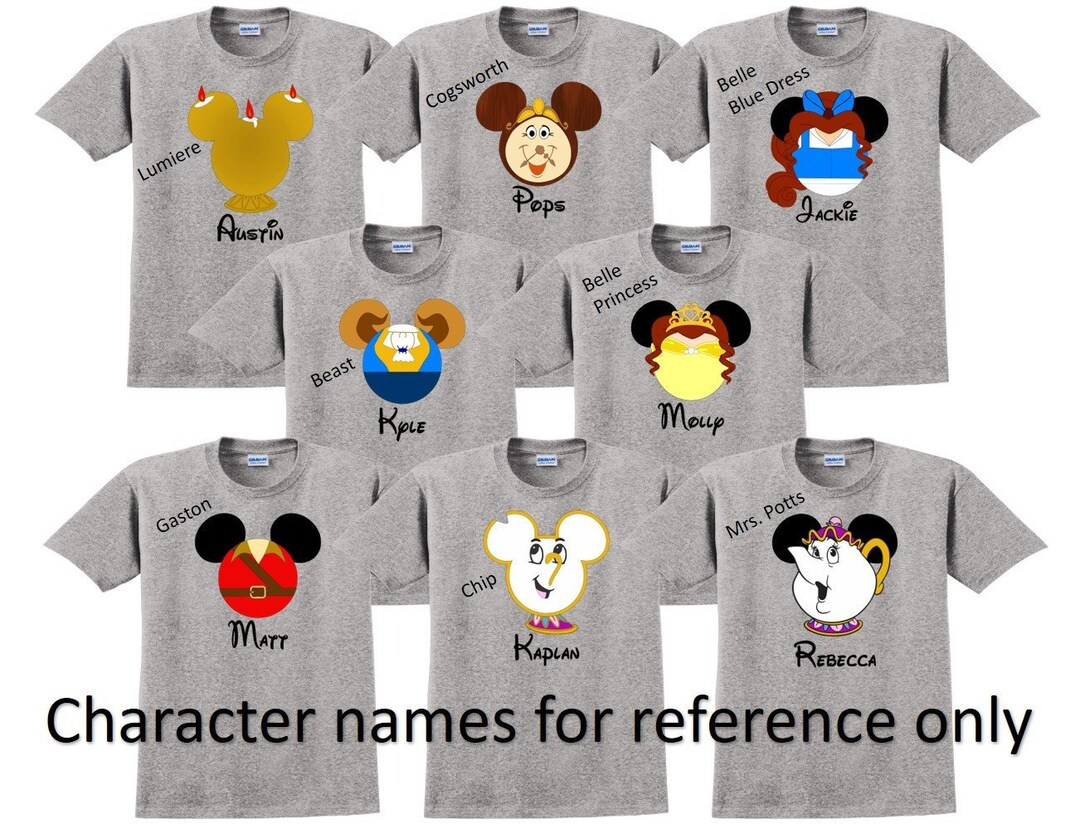 Disney Shirt BEAUTY and THE BEAST Disney Vacation Disney Group Shirts ...