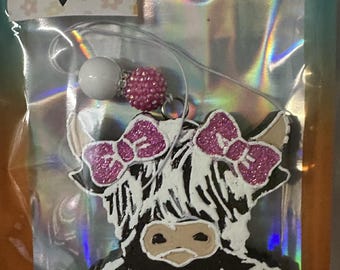 Accesorio perfumado para coche White Highland Cow Car Freshie