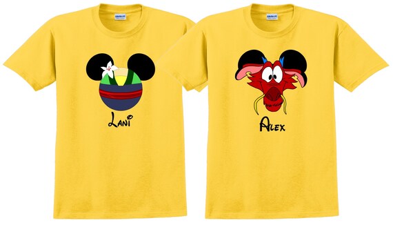 Disney Mickey Minnie Ears T-Shirt CUSTOM Disney Mulan Disney Group Shirts Mushu Disney Family Custom Shirt