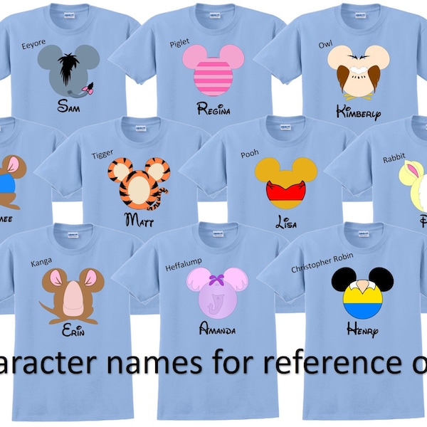Disney Family Shirts WINNIE the POOH and FRIENDS Disney Personalized Matching Vacation Group Shirts Disney Group Shirts Disney Tee shirt