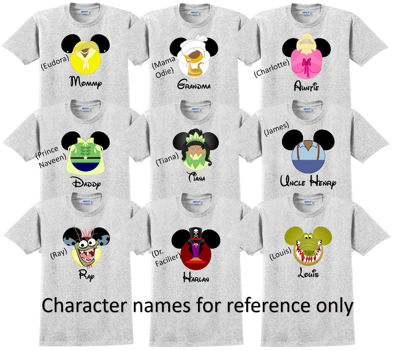 Disney Family Shirts PRINCESS and the FROG TIANA Disney Vacation