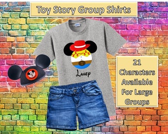 Camisa Disney TOY STORY Disney Character Head Disney Camisas a juego Disney Camisas personalizadas Disneyland Toy Story Mania Disney Group Shirt