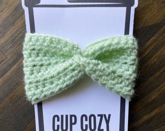 Twisted Cup Cozy, READY TO SHIP, Crochet Cup Cozy, Coffee Cup Sleeve, Teacup Cozy, Slide On Cup Sleeve