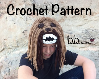 Wookie Beanie - PATTERN ONLY - Crochet - Sizes: Toddler, Child, Adult