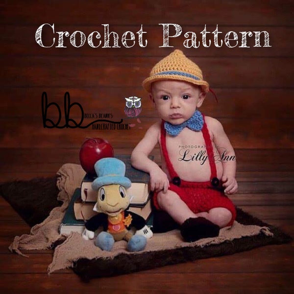 Ensemble Pinocchio - PATTERN ONLY Crochet - Taille nouveau-né