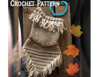 Native American Inspired Dress Set -  PATTERN ONLY - Crochet - Sizes: 0-3 month, 3-6 month, 6-9 month, 9-12 month, 12-18 month, 18-24 month