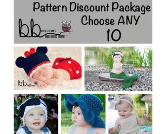 Descuento del paquete del diseño del patrón elija cualquier 10