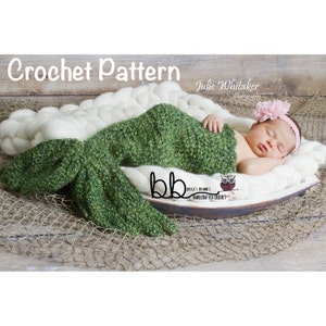 Mermaid Tail Baby Set - PDF Pattern Only - Crochet - Newborn to 12 month